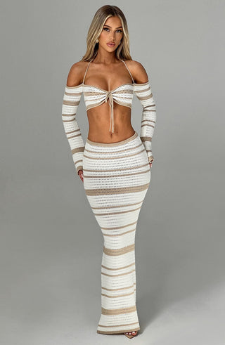 Georgia Top - Beige/White - glavon