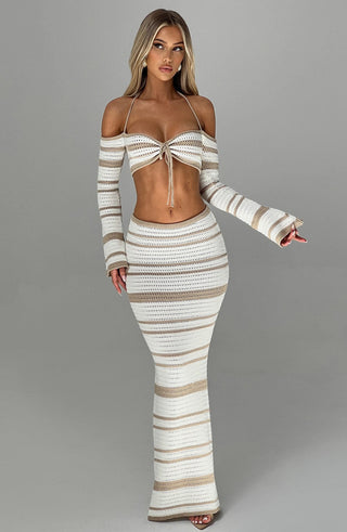 Georgia Top - Beige/White - glavon