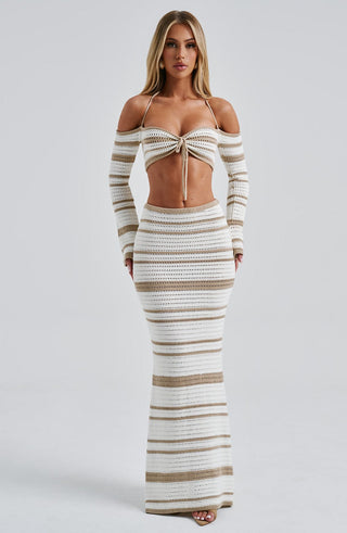 Georgia Top - Beige/White - glavon