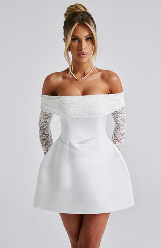 Georgianna Mini Dress - Ivory - glavon