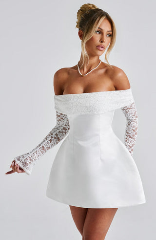 Georgianna Mini Dress - Ivory - glavon