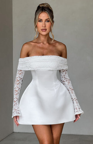 Georgianna Mini Dress - Ivory - glavon