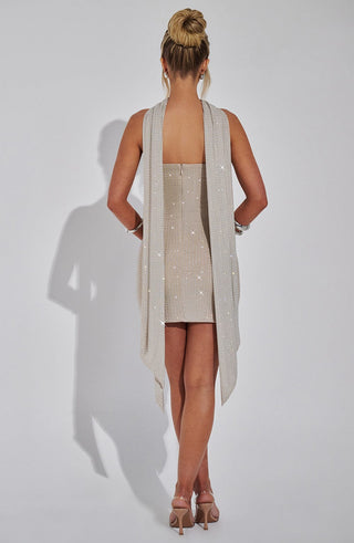 Ginni Scarf - Silver/Nude - glavon