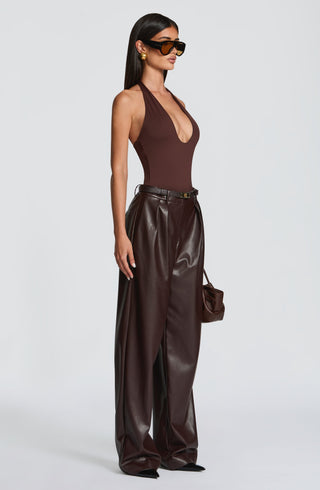 Glenda Pants - Plum Brown - glavon