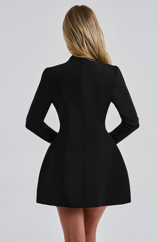 Greta Mini Dress - Black - glavon