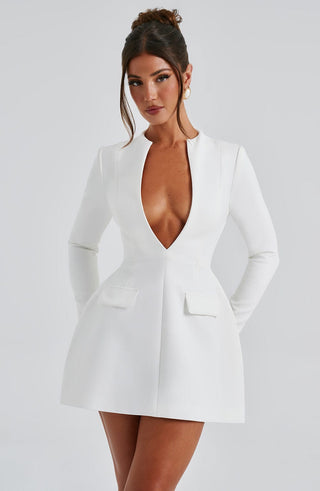 Greta Mini Dress - Ivory - glavon