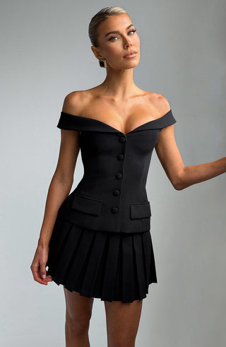 Gretchen Mini Skirt - Black - glavon