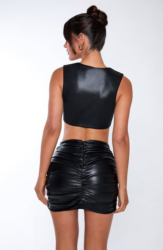 Gwen Mini Skirt - Black - glavon