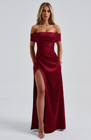 Gwendolyn Maxi Dress - Burgundy - glavon