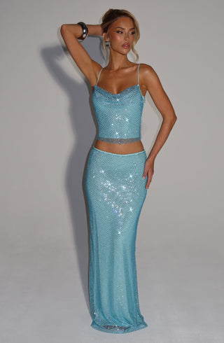 Hali Maxi Skirt - Aqua - glavon