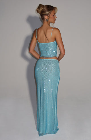 Hali Maxi Skirt - Aqua - glavon