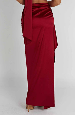 Halsey Maxi Skirt - Wine - glavon