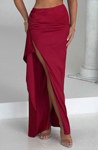 Halsey Maxi Skirt - Wine - glavon
