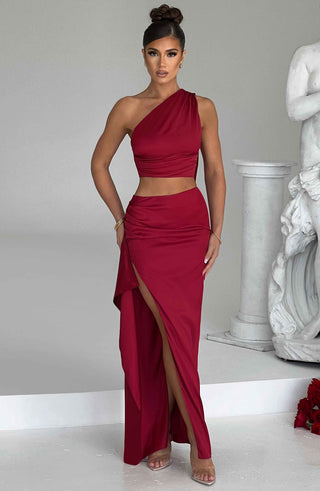 Halsey Maxi Skirt - Wine - glavon