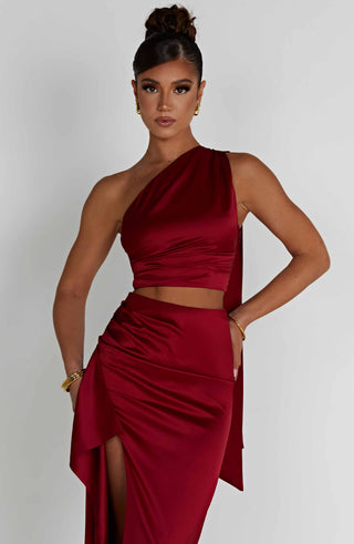 Halsey Top - Wine - glavon