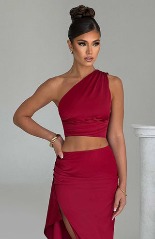 Halsey Top - Wine - glavon