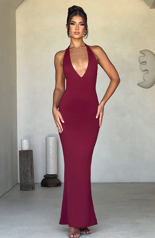 Harmonia Maxi Dress - Burgundy - glavon