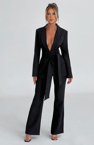 Hazel Suit Jacket - Black - glavon
