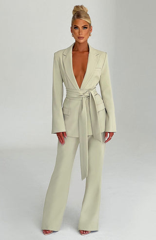 Hazel Suit Jacket - Sage - glavon