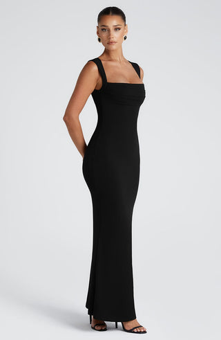 Helena Maxi Dress - Black - glavon