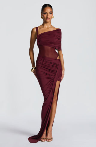 Henrietta Maxi Skirt - Cherry Lacquer - glavon