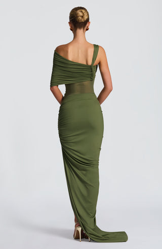 Henrietta Maxi Skirt - Khaki - glavon