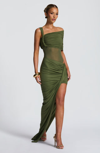 Henrietta Maxi Skirt - Khaki - glavon