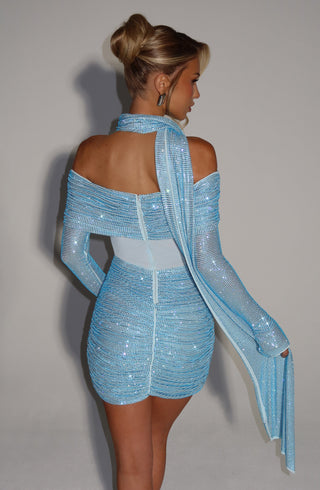 Hydra Mini Dress - Aqua - glavon