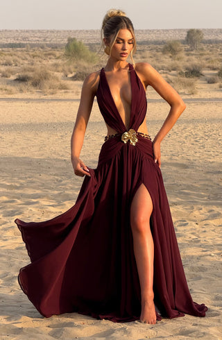 Indianna Maxi Dress - Cherry Lacquer - glavon