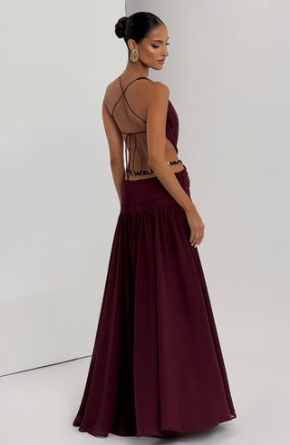 Indianna Maxi Dress - Cherry Lacquer - glavon