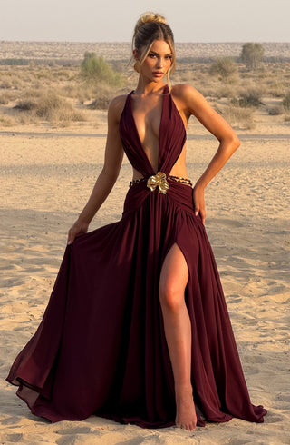 Indianna Maxi Dress - Cherry Lacquer - glavon