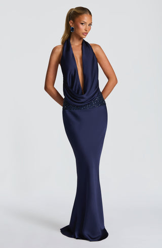 Ira Maxi Skirt - Navy - glavon