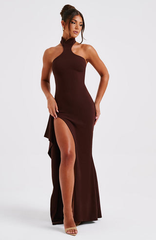 Isadora Maxi Dress - Chocolate - glavon