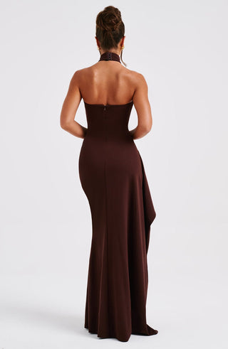 Isadora Maxi Dress - Chocolate - glavon