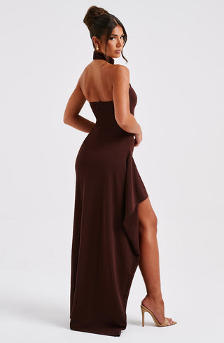Isadora Maxi Dress - Chocolate - glavon