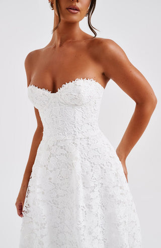 Ishani Midi Dress - Ivory - glavon