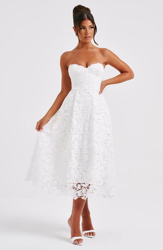 Ishani Midi Dress - Ivory - glavon