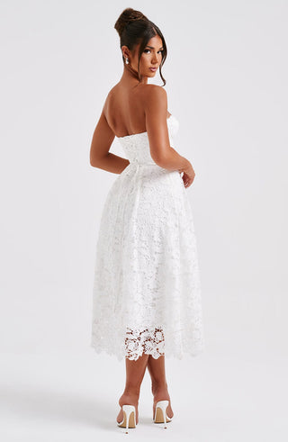 Ishani Midi Dress - Ivory - glavon