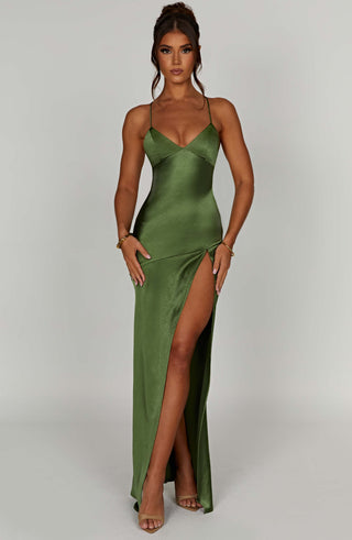 Isobel Maxi Dress - Emerald - glavon