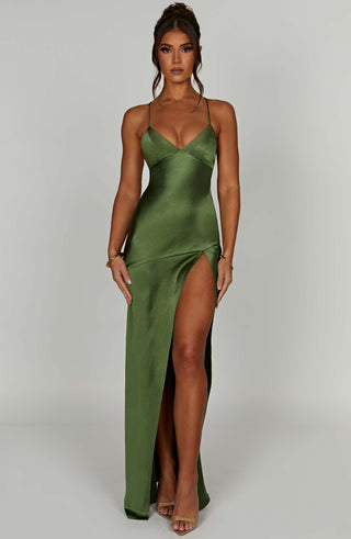 Isobel Maxi Dress - Emerald - glavon
