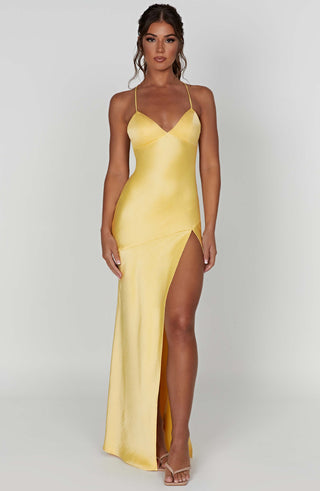 Isobel Maxi Dress - Lemon - glavon