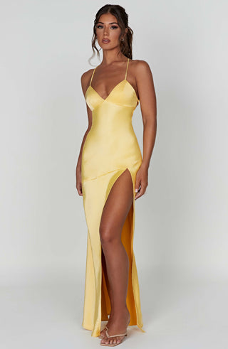 Isobel Maxi Dress - Lemon - glavon