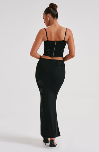 Izi Maxi Skirt - Black - glavon