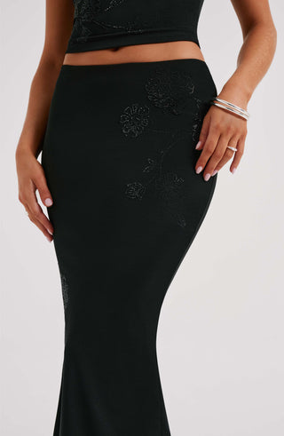 Izi Maxi Skirt - Black - glavon