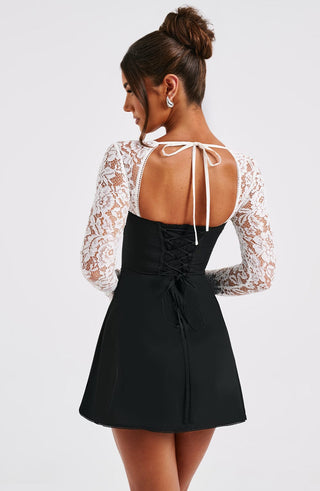 Jacinta Mini Dress - Black/White - glavon