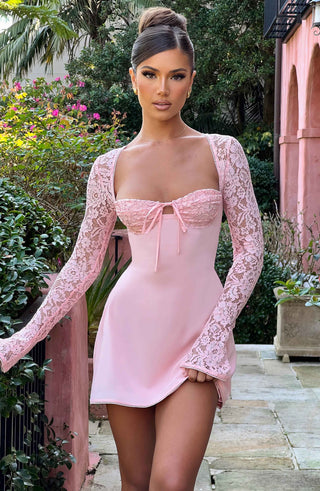 Jacinta Mini Dress - Blush - glavon