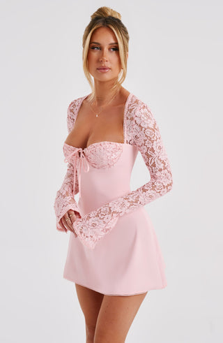 Jacinta Mini Dress - Blush - glavon