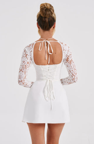 Jacinta Mini Dress - Ivory - glavon