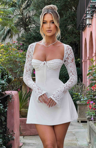 Jacinta Mini Dress - Ivory - glavon