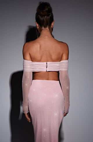 Jana Maxi Skirt - Pink Sparkle - glavon